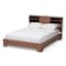 Baxton Studio Vanda Modern Two-Tone Walnut and Black Wood Queen Size Platform Bed 138-7716 - alternate 3